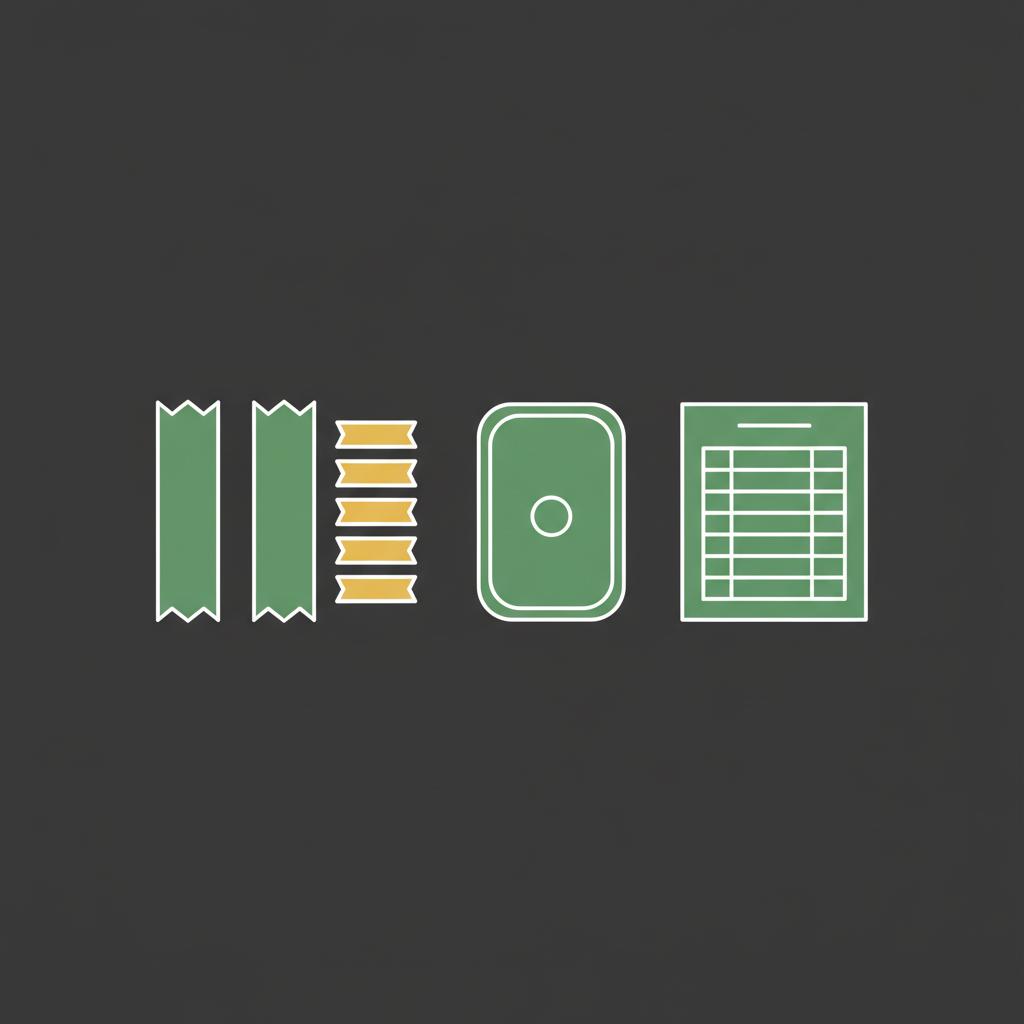 Minimalist vector ledger with custody records receipts and hardware wallet beside a stylized roth ira crypto statement on a dark Finance Police color background