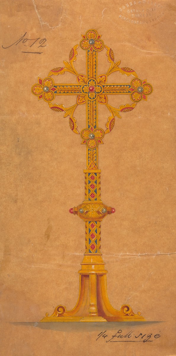 Design executed for Jones and Willis metal and wood workers and church furniture