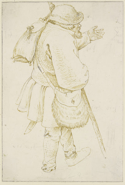 Walking Man with Knapsack