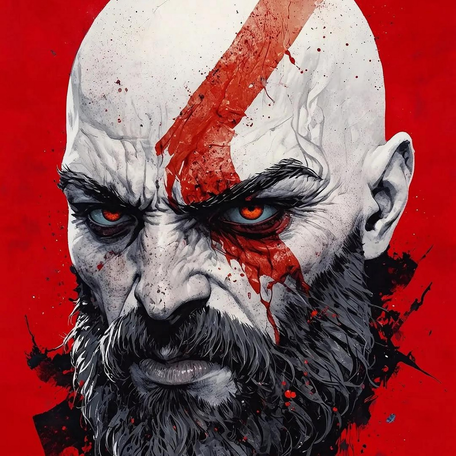 Download Kratos, God Of War, Gaming Art, Video Game Character iPhone