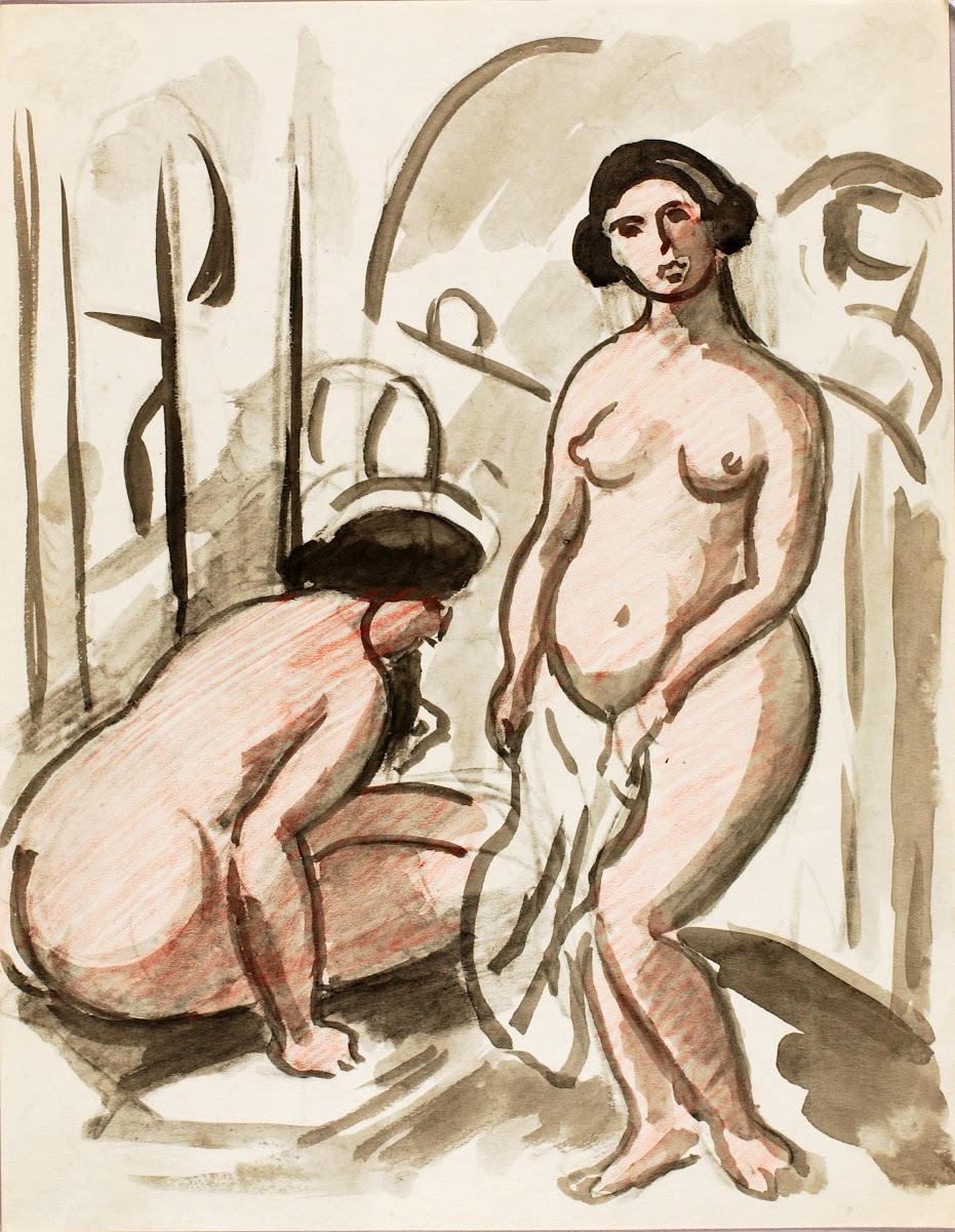 Two Nude Figures