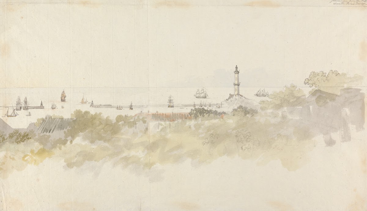 Genoa  A Seascape with Shipping