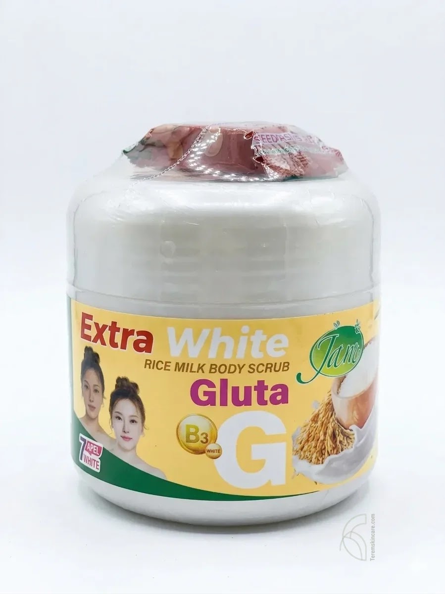 Jam Extra White Rice Milk Body Scrub Gluta G
