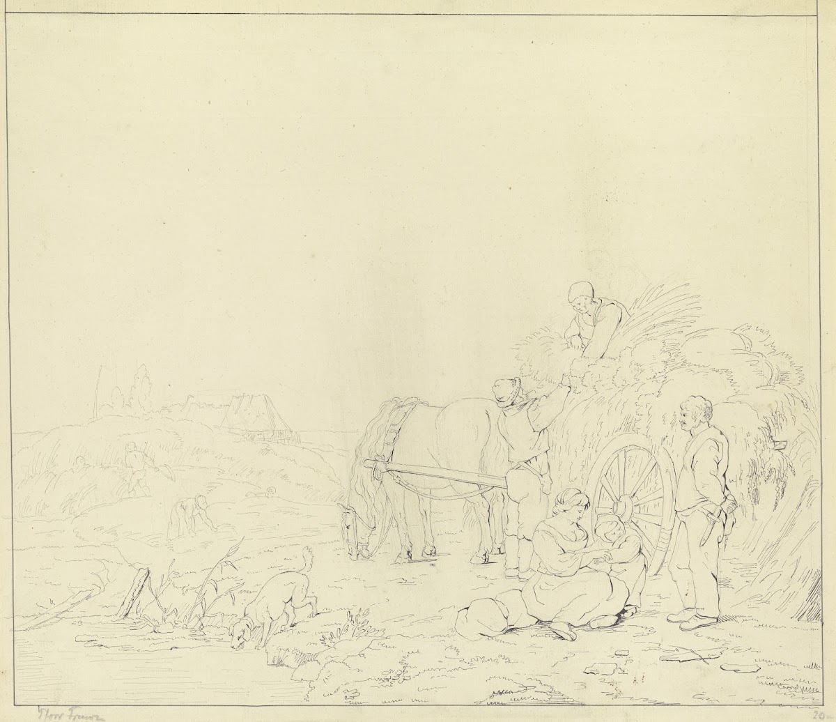 Farmers during harvest