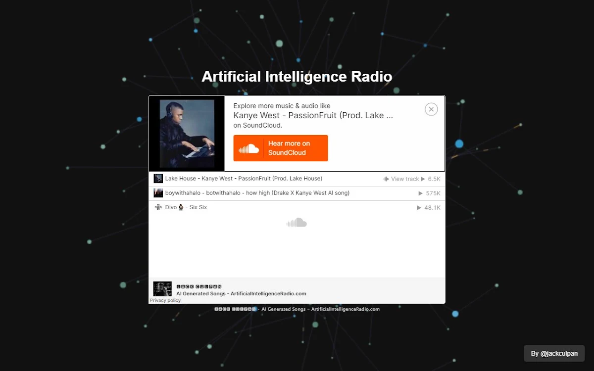 Captura de Artificial Intelligence Radio