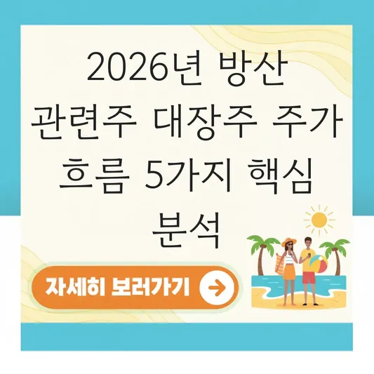 방산 관련주 대장주 주가 흐름 분석 대표 이미지