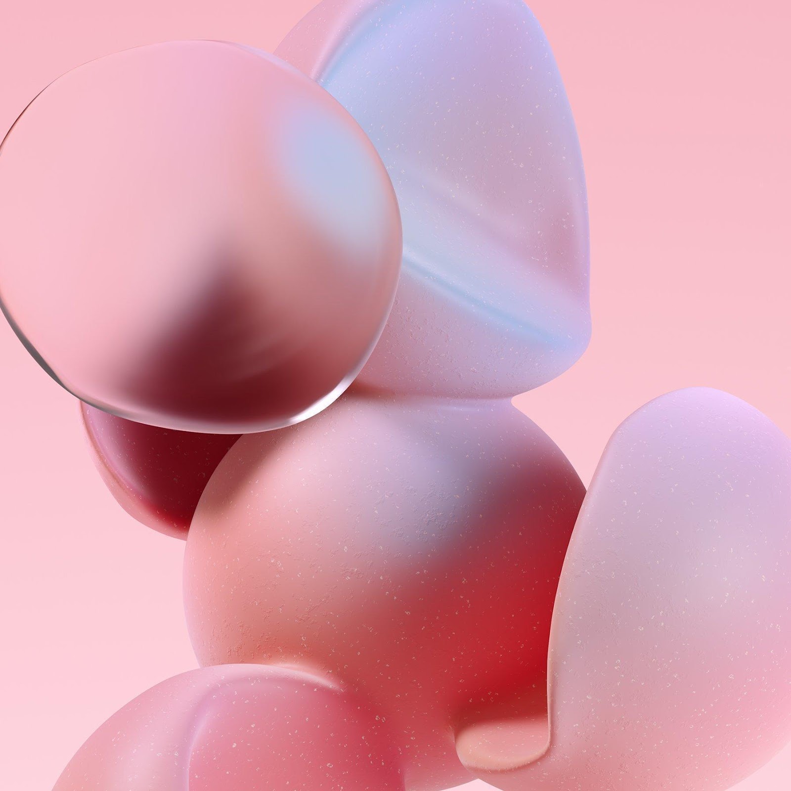 Download Floating Pastel Abstract Shapes 2K iPhone