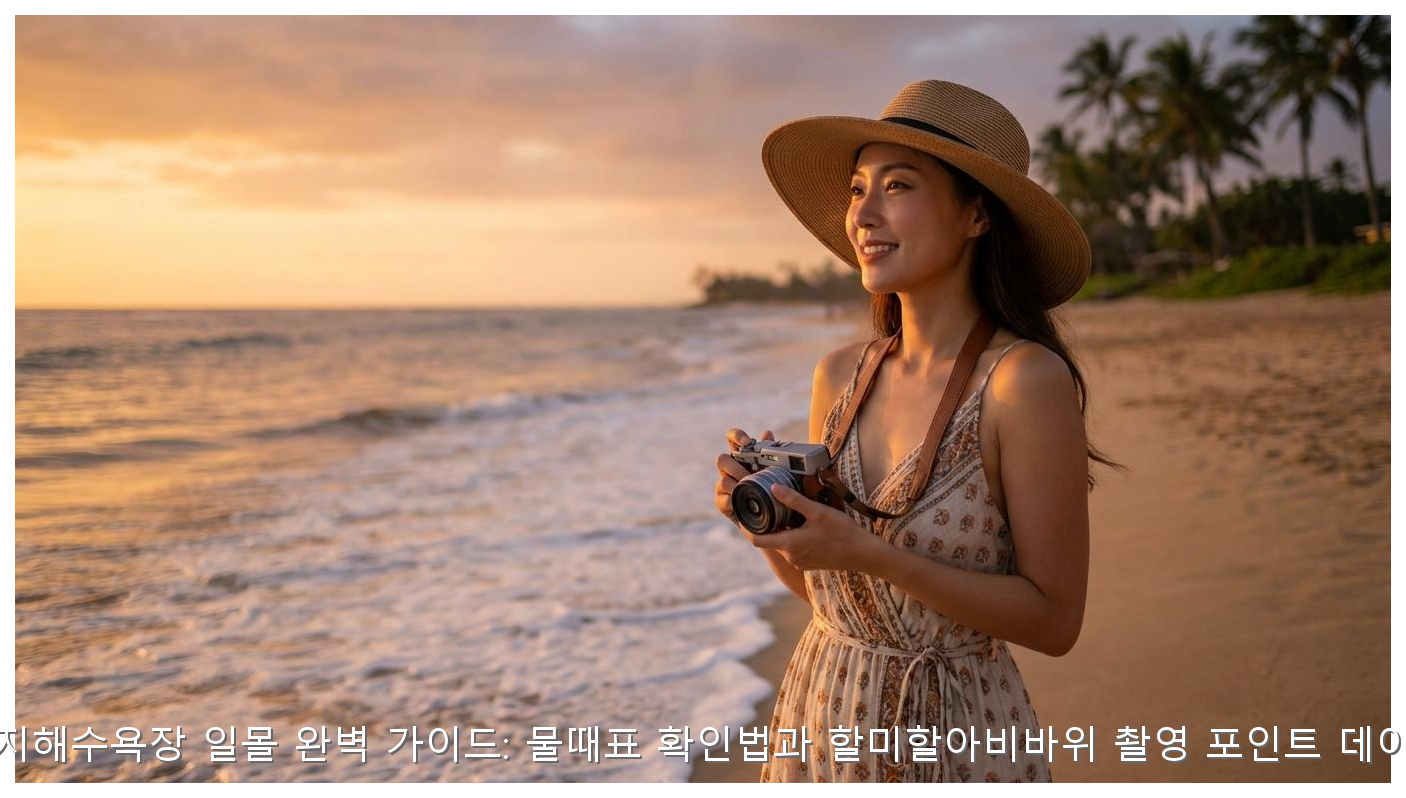 태안 꽃지해수욕장 일몰 완벽 가이드: 물때표 확인법과 할미할아비바위 촬영 포인트 데이터 분석 핵심 안내 및 분석 인포그래픽 (7)