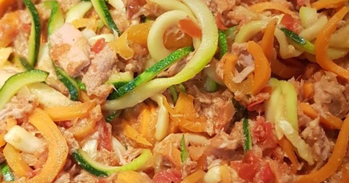 Vegi Spaghetti with Tuna Sauce
