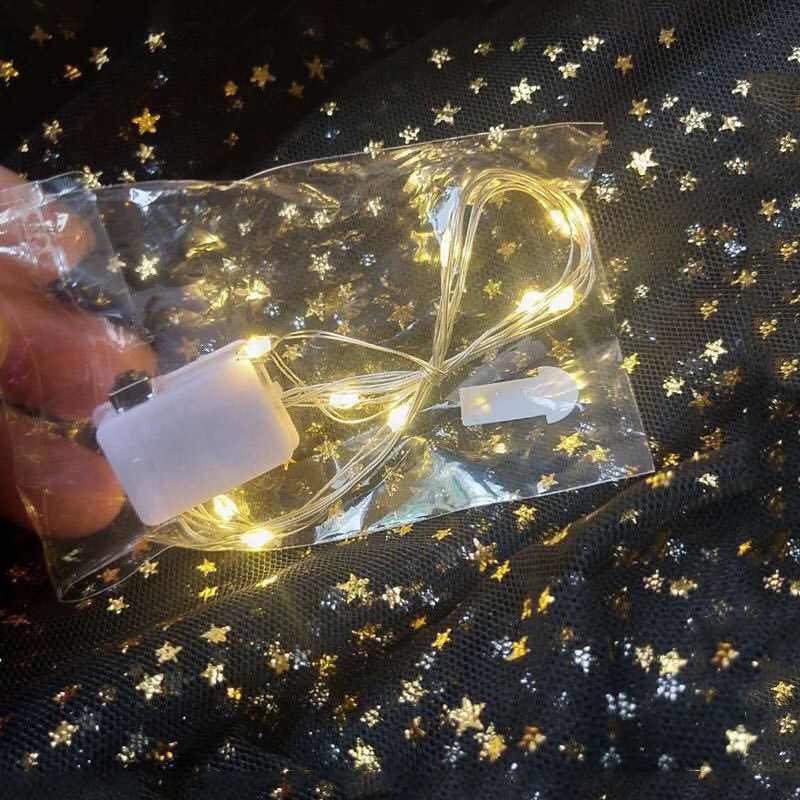 LED Copper Wire String Lights with Button Cell Operation