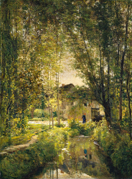 Landscape with a Sunlit Stream ca 1877