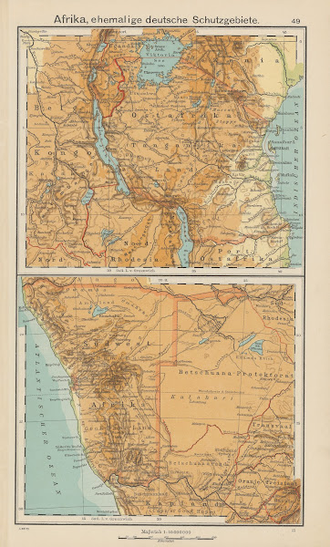 Afrika Ehemalige deutsche Schutzgebiete  Ostafrika  Südwestafrika 1930