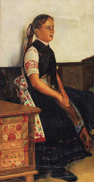 Portrait Of A Young Woman In Traditional Dress