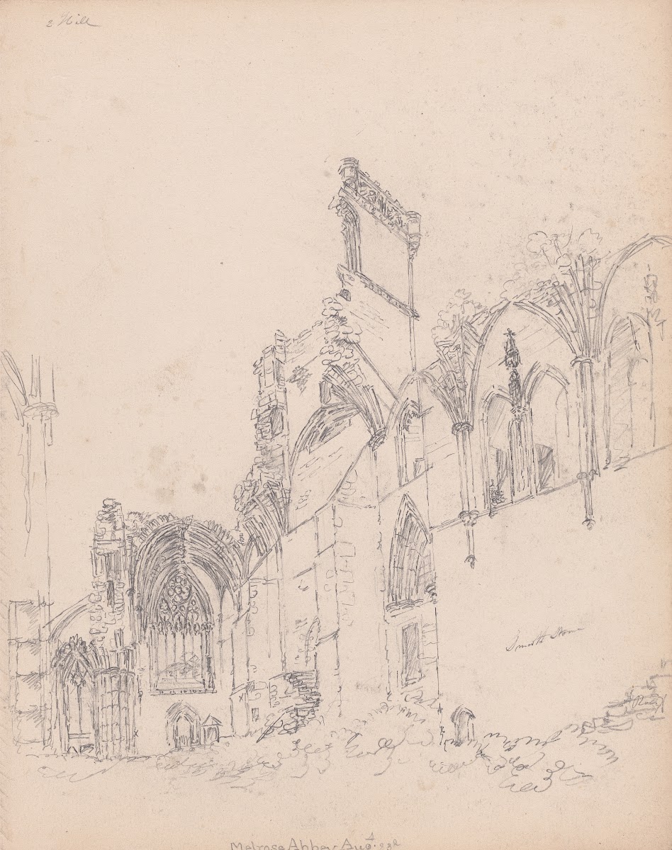 Melrose Abbey Scotland 1792