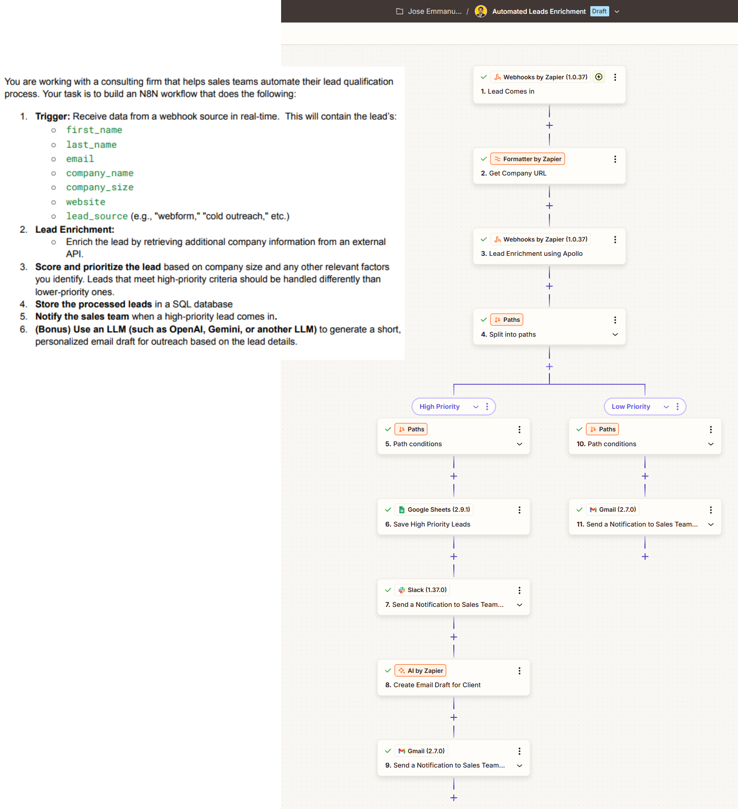Apollo to GHL Zapier