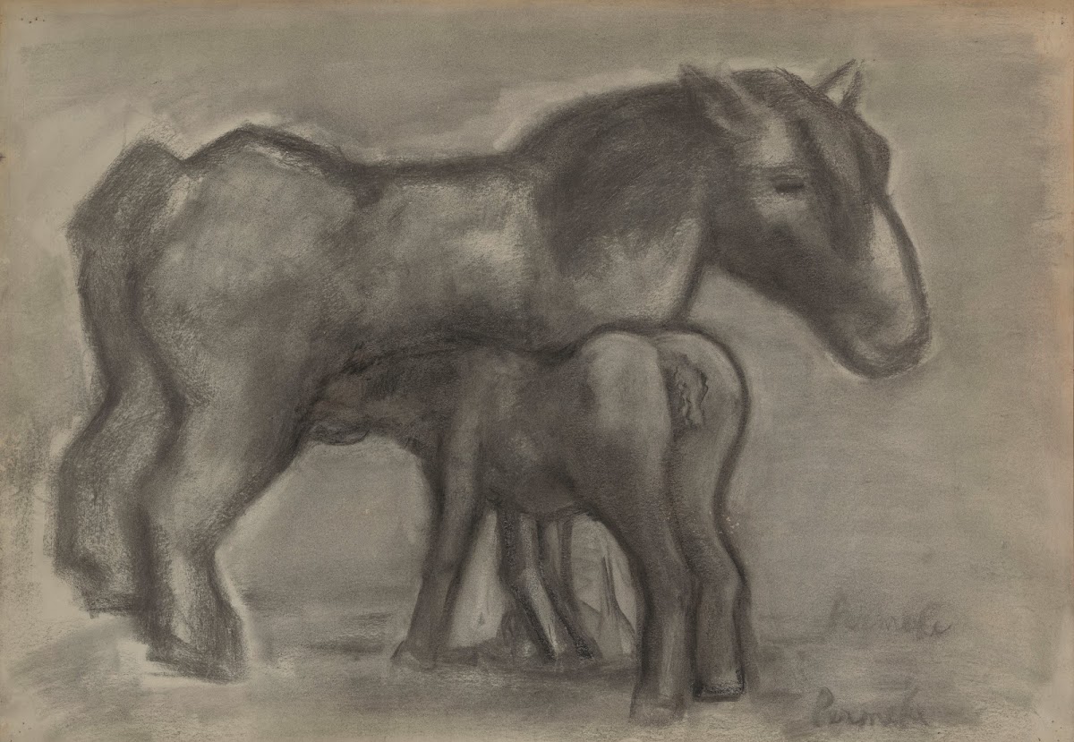 Paard met veulen 1947