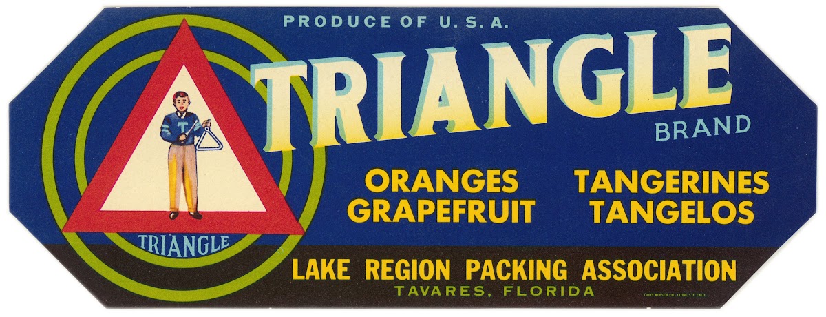Triangle Brand Citrus Label 2 1930 1950