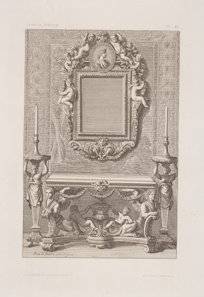 Design for table two candlesticks and mirror 1875 1890