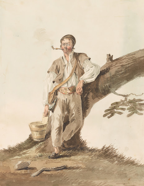 Appenzeller Bauer beim Rauchen