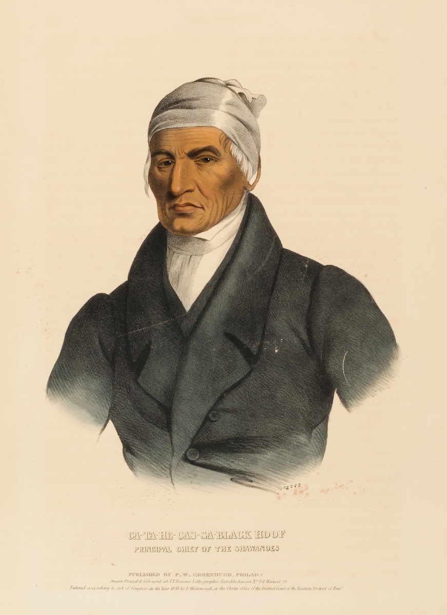 Ca Ta He Cas Sa Black Hoof Principal Chief Of The Shawanoes 1838