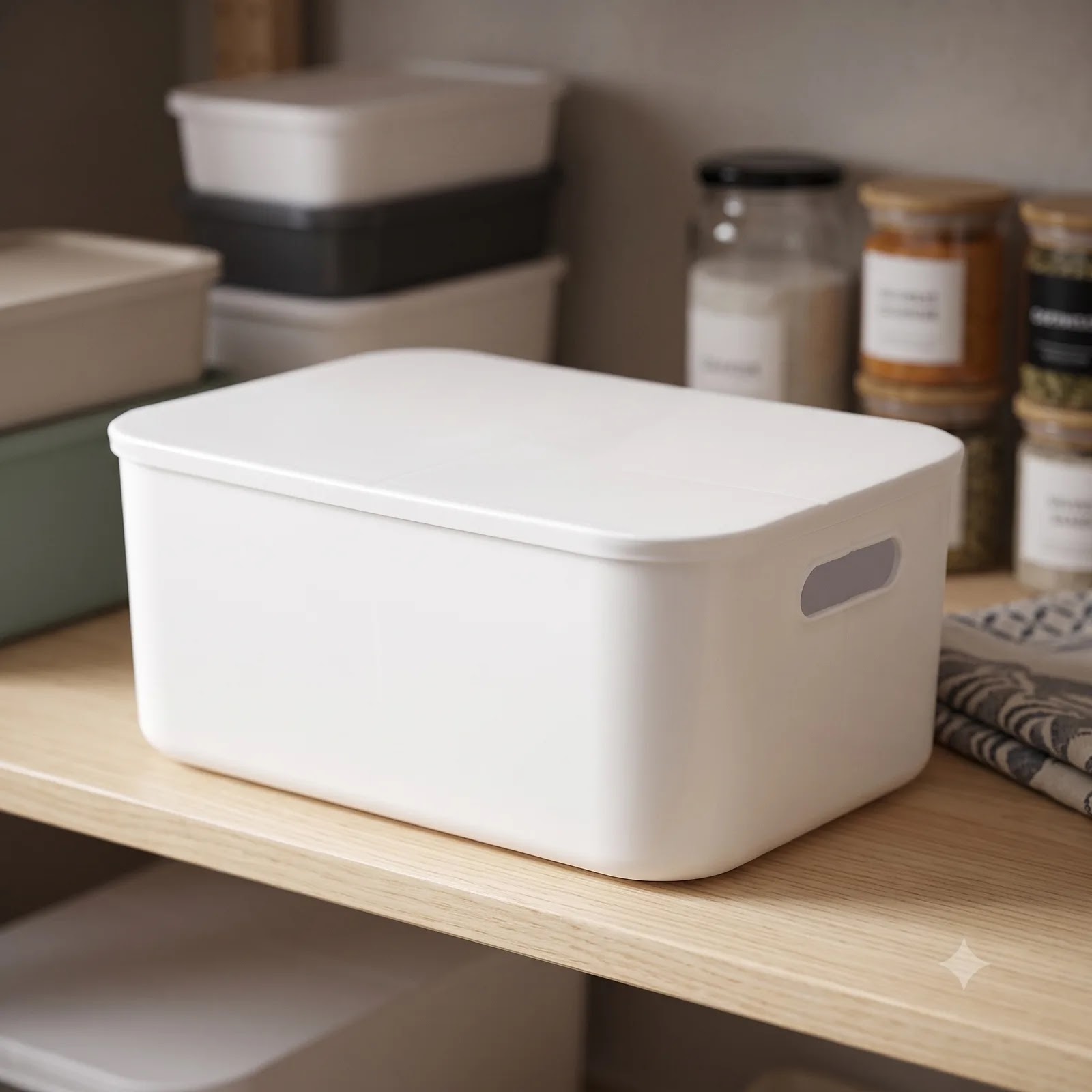 Caja Organizadora 13l Agarre Lateral C/tapa Blanco