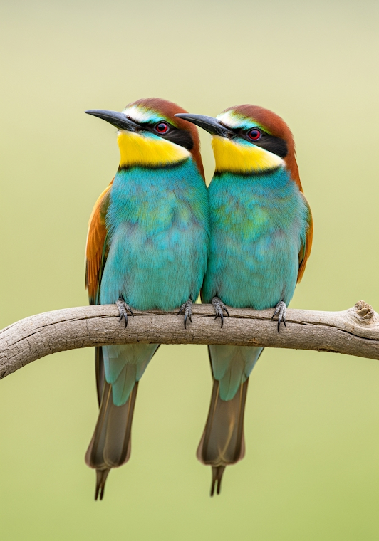 Pair of European Bee-Eaters