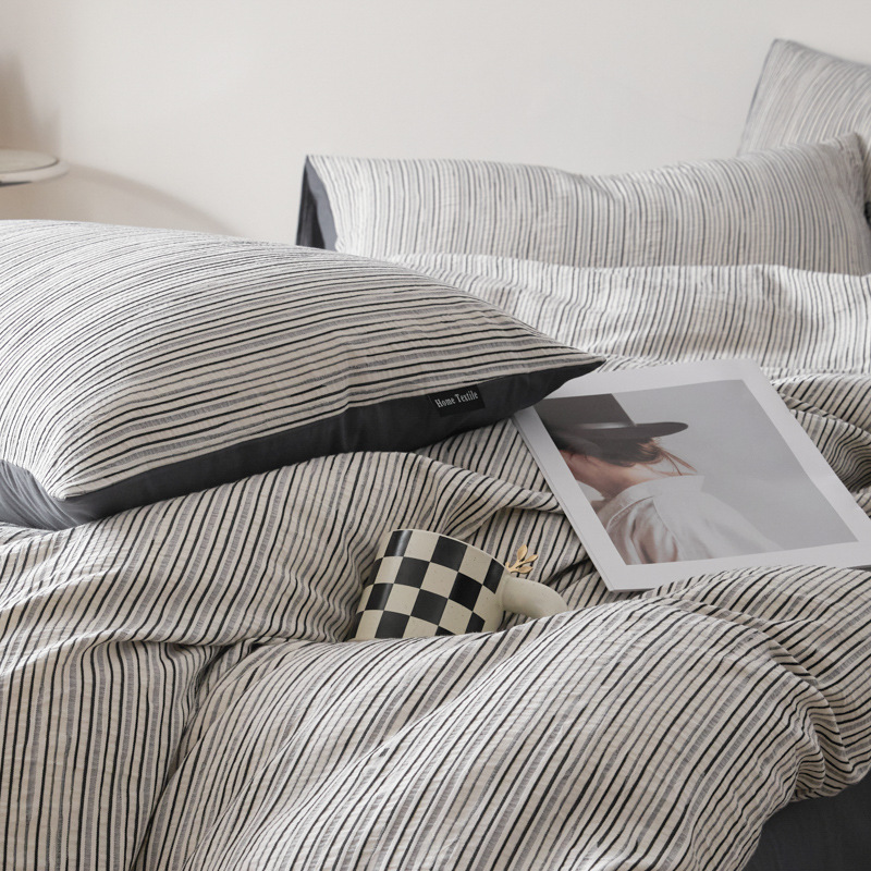 Cotton Bedding Set, 4-piece, Jacquard