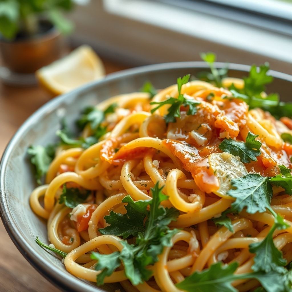 Zesty Lemon Arugula Pasta Salad – Easy 30-Minute Meal finished