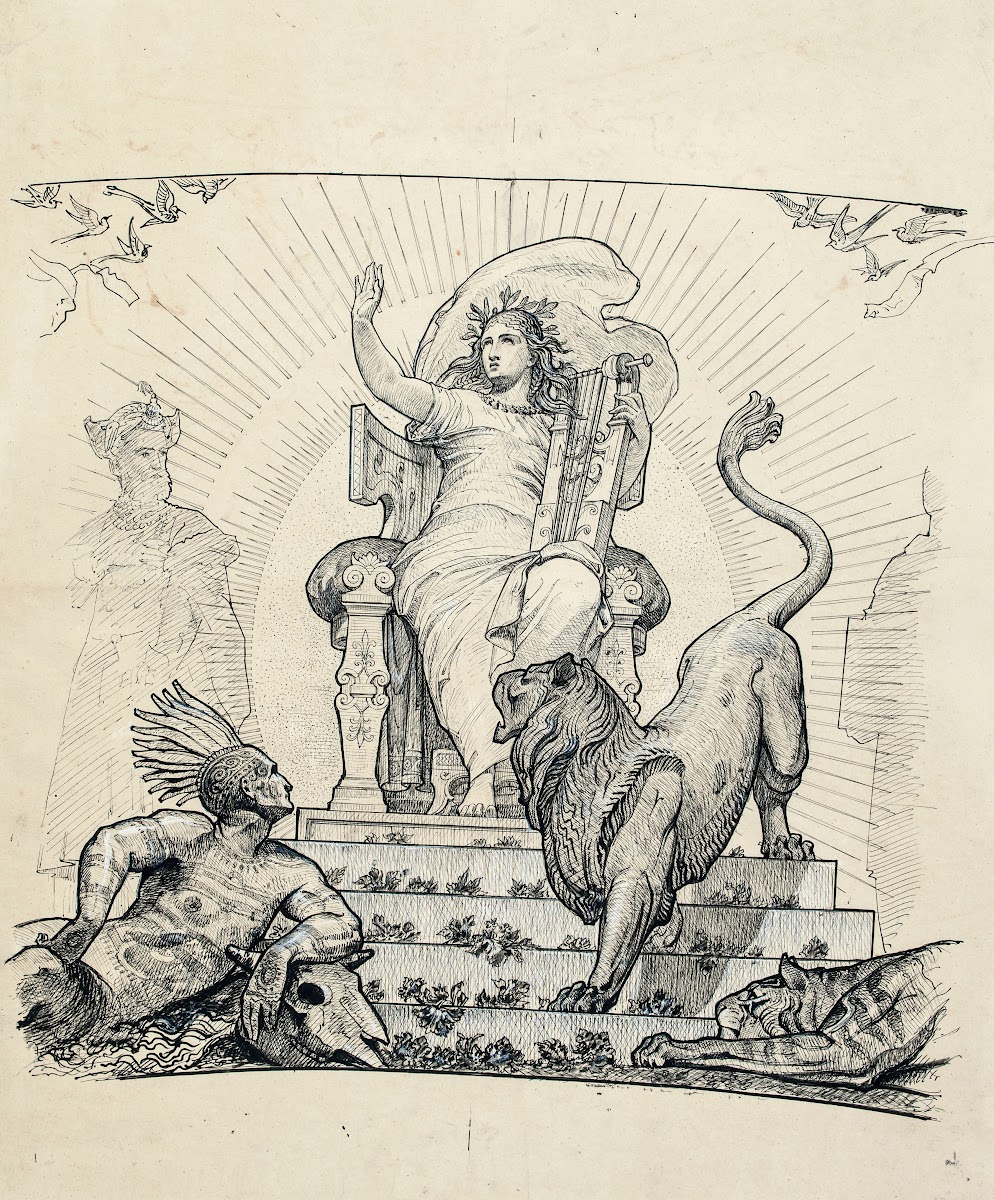 Etude pour le décor de la salle des fêtes de lancien palais du Trocadéro LHarmon