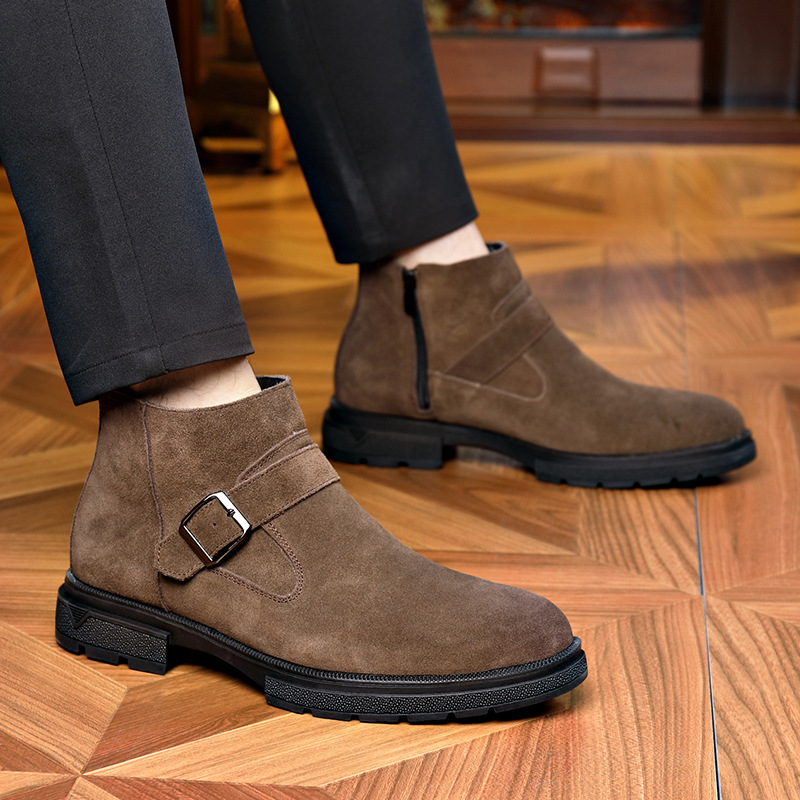 Men's Chelsea Boots, Genuine Leather, Lined