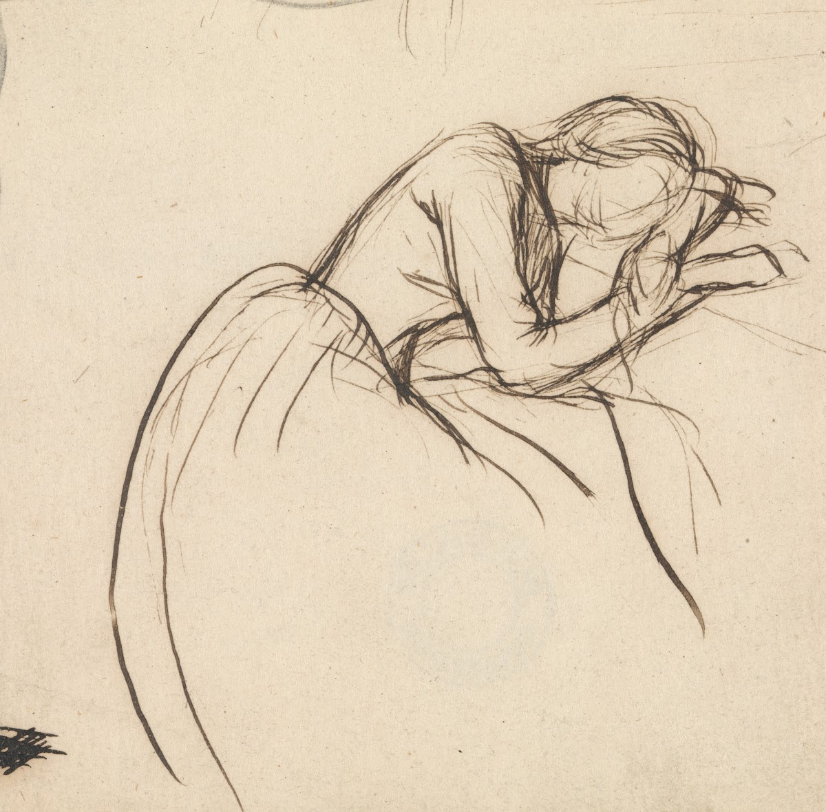 A Woman Bowed in Grief ca 1857