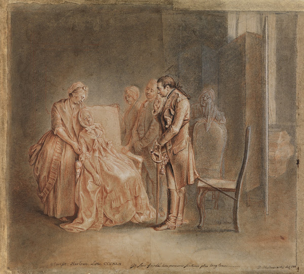 Oberst Morden besucht die kranke Clarissa 1777