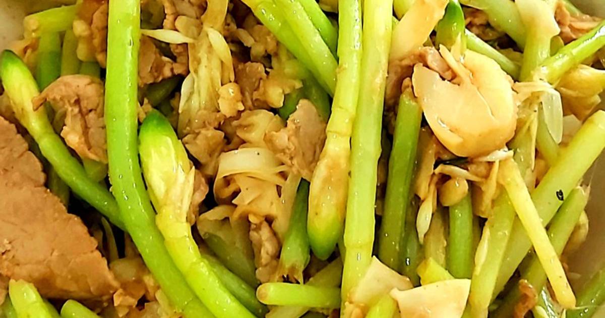 Hoa gừng xào măng, thịt bò
