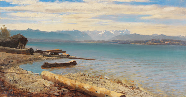 Blick auf die Zugspitze vom Starnberger See 1866