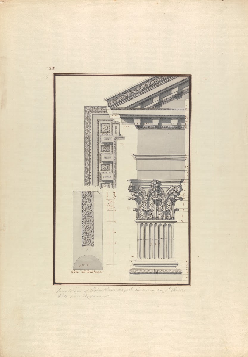 Details of a Corinthian Temple on the Acropolis of Pergamon ca 1750