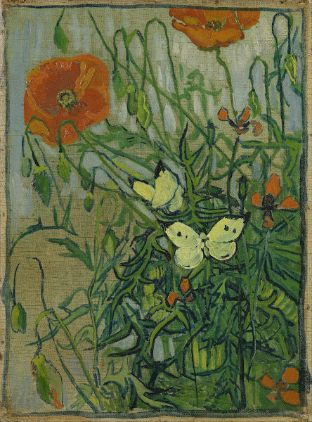 Butterflies and poppies 1890