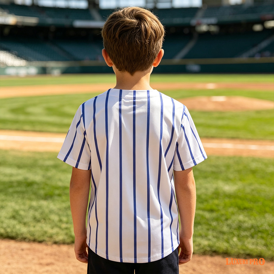 AOP Applique - MEG Kids Baseball Cardigan With Printed Taping