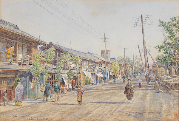 A Street In Tokyo 1911