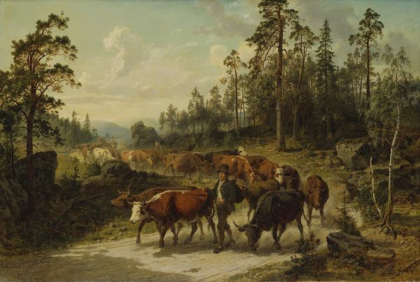 Driving Cattle in Småland 1863