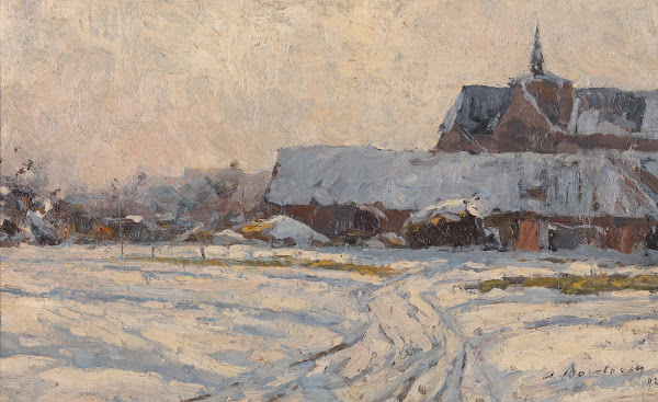 Snow in the Afternoon Snow Covered Village 1892