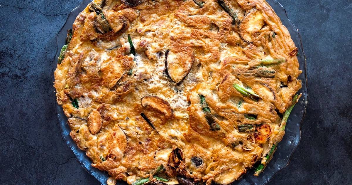 Trứng Chiên Thịt Bằm Và Nấm Đông Cô
