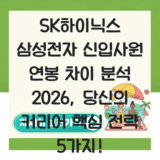 SK하이닉스 삼성전자 신입사원 연봉 차이 분석