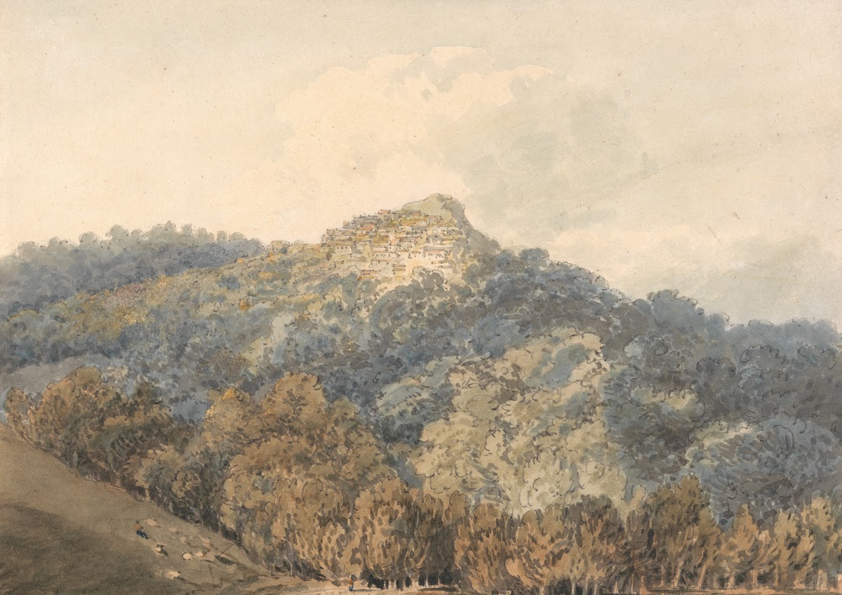Rocca del Papa with Monte Cavo ca 1796