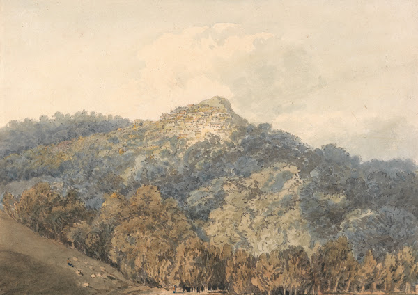 Rocca del Papa with Monte Cavo ca 1796
