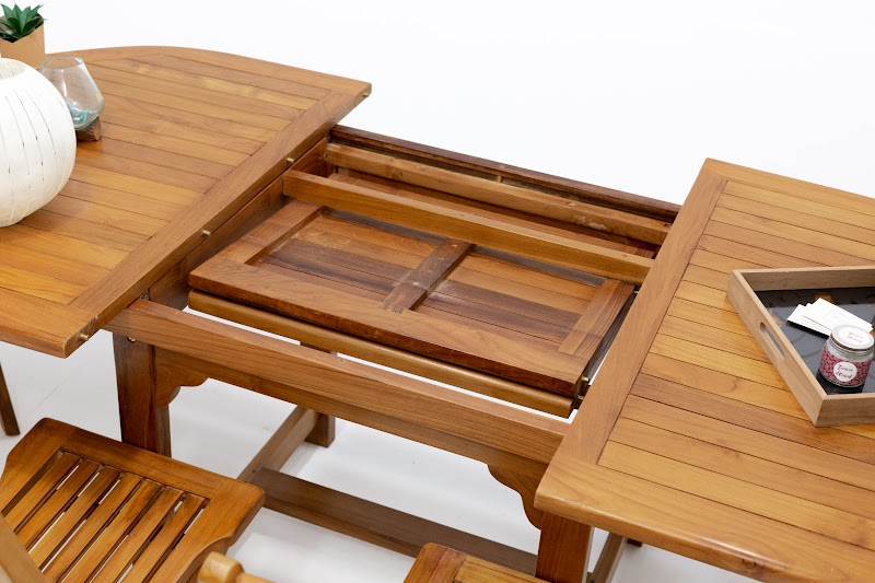 Table de jardin extensible ovale 2