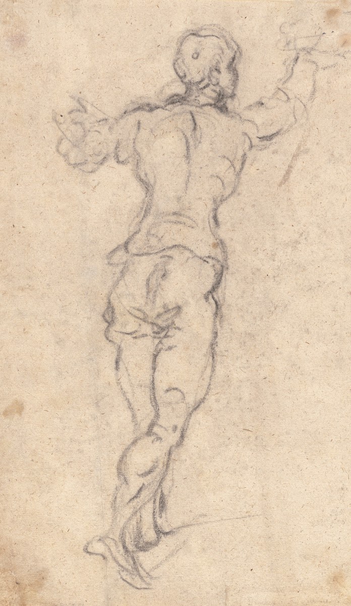 A Striding Youth with His Arms Raised Seen from Behind c 1579