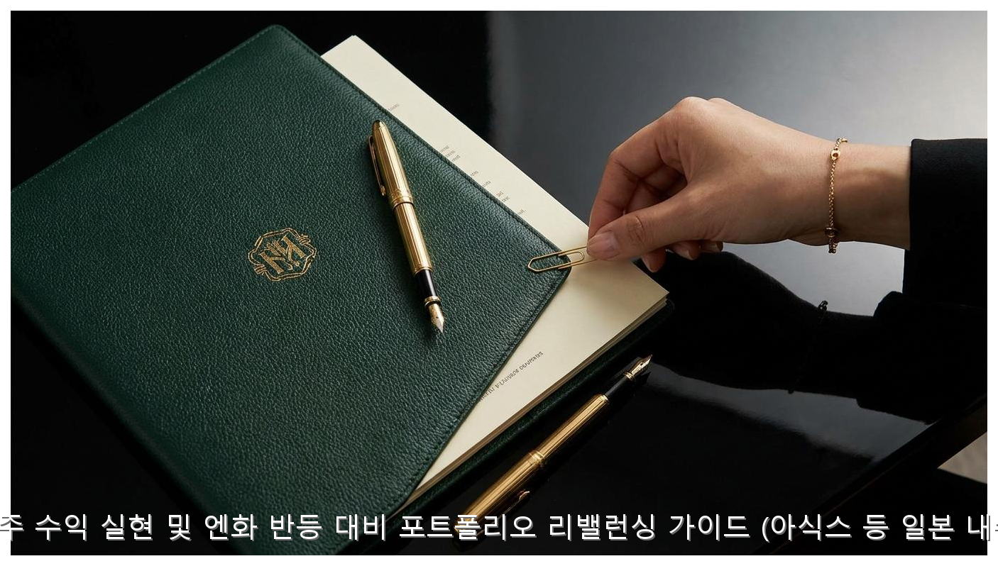 엔저 수혜주 수익 실현 및 엔화 반등 대비 포트폴리오 리밸런싱 가이드 (아식스 등 일본 내수주 중심) 핵심 안내 및 분석 인포그래픽 (4)