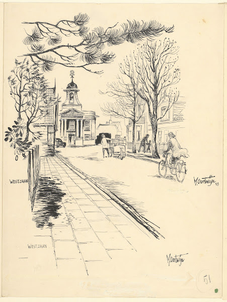 Gezicht in de Kerkbuurt te Westzaan 1950 1960