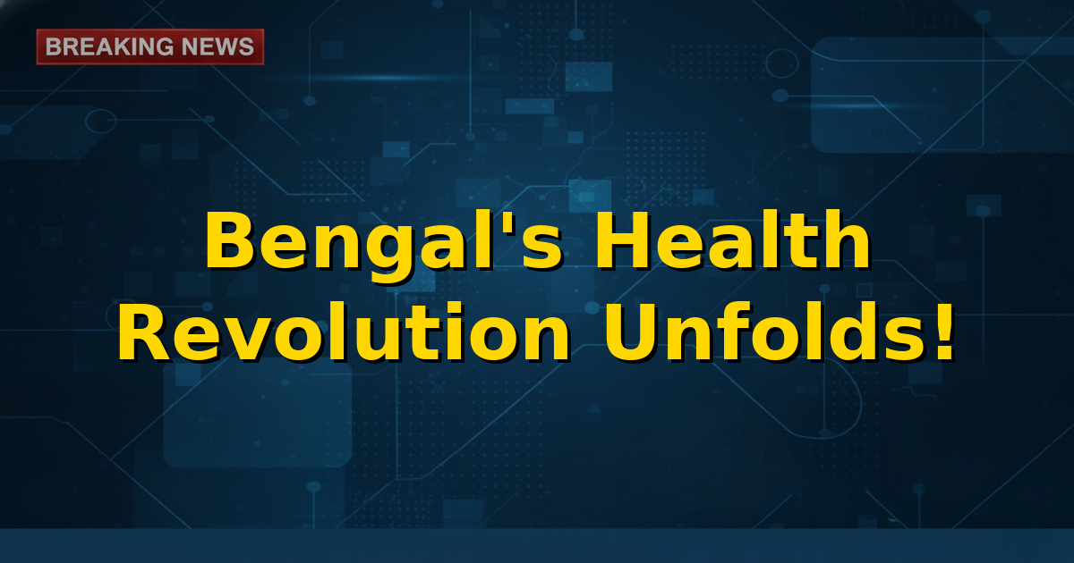 Ayushman Bharat logo against a backdrop of West Bengal, symbolizing expanded healthcare access.