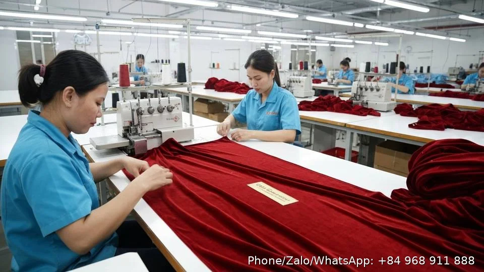 Silk Velvet Fabric - Gold Garment Vietnam